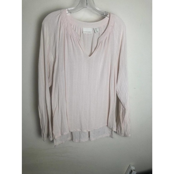 Cynthia Rowley long sleeve top, size XL, in beige. - Picture 4 of 4
